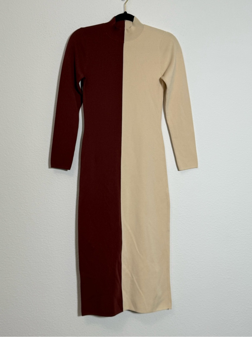 Ronny Kobo Collective Colorblock Knit Midi Dress Small